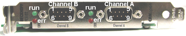 BK5151, FC51xx, CX mit CAN Interface und EL6751: D-Sub 9polig 2: