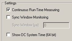 Distributed Clocks settings in the Beckhoff TwinCAT System Manager (2.11) 11:
