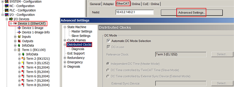 EKxxxx - Optional Distributed Clocks support 2: