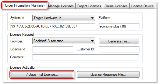 Creating trial licenses manually 5: