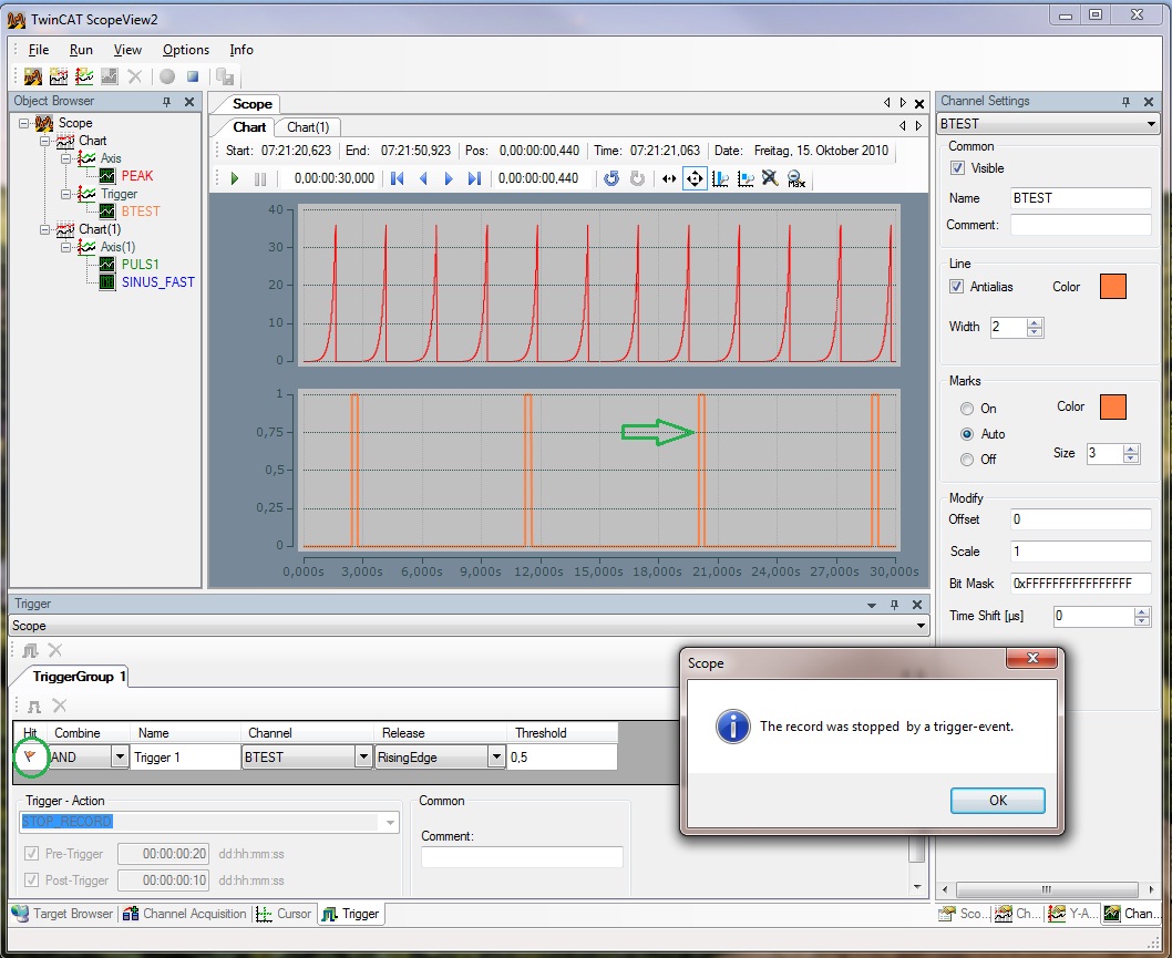 Tutorial Triggercontrolled record