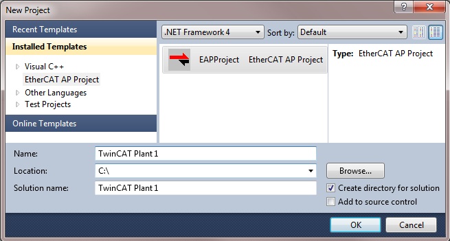 The TwinCAT EAP Configurator project 1: