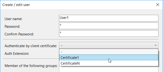 Assigning a Client Certificate 1: