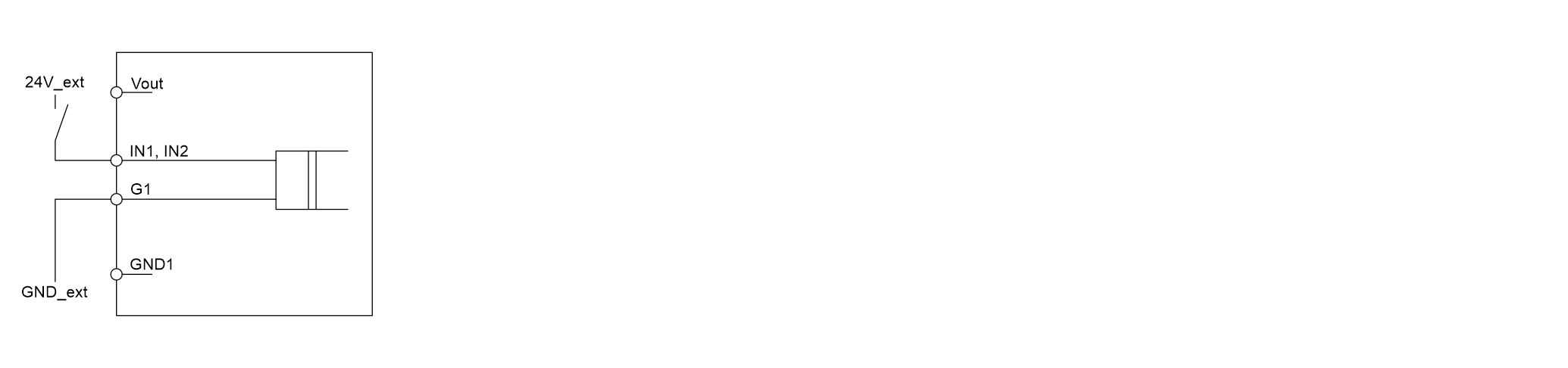 Beschaltung X02 (einkanalig) 2: