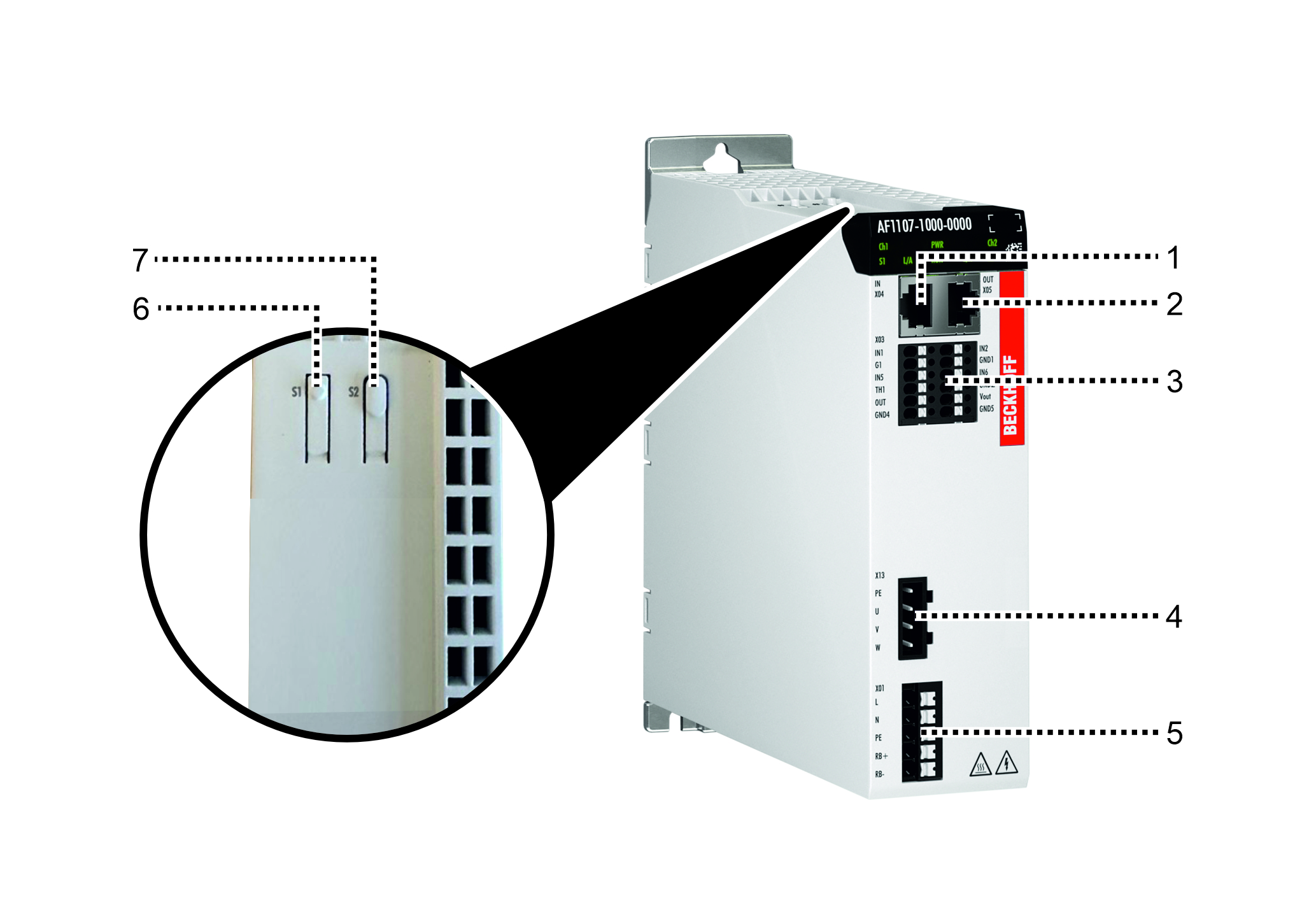 AF11xx-100x, AF11xx-110x 1: