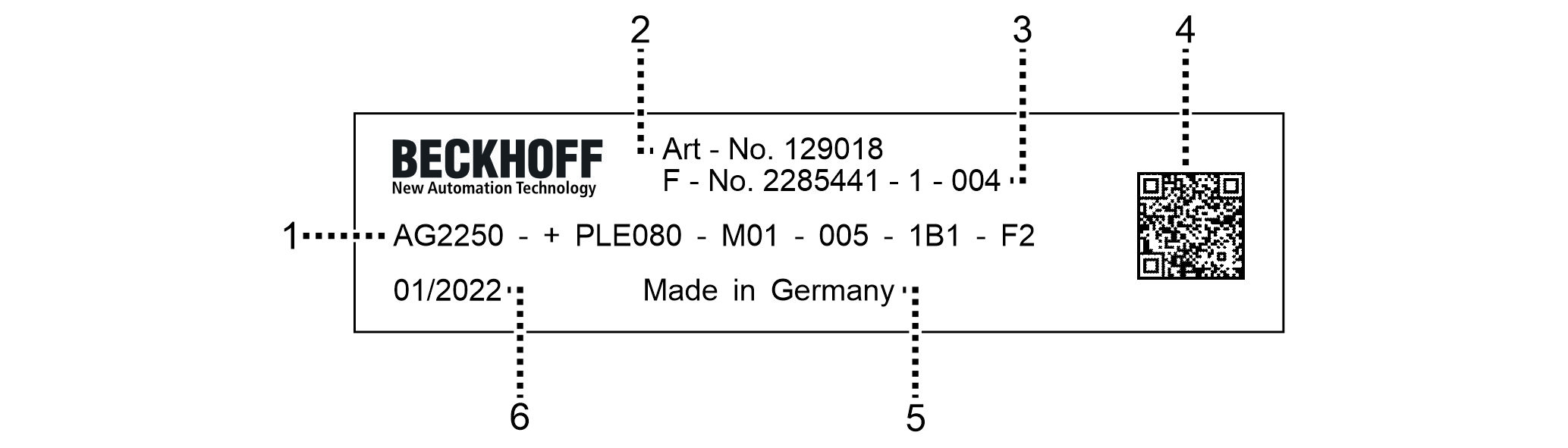 Typenschild 1: