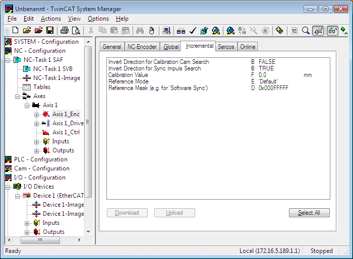 Parametrierung im SystemManager 2: