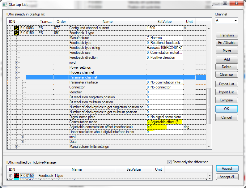 Bestimmung des mechanischen Kommutierungsoffsets 3: