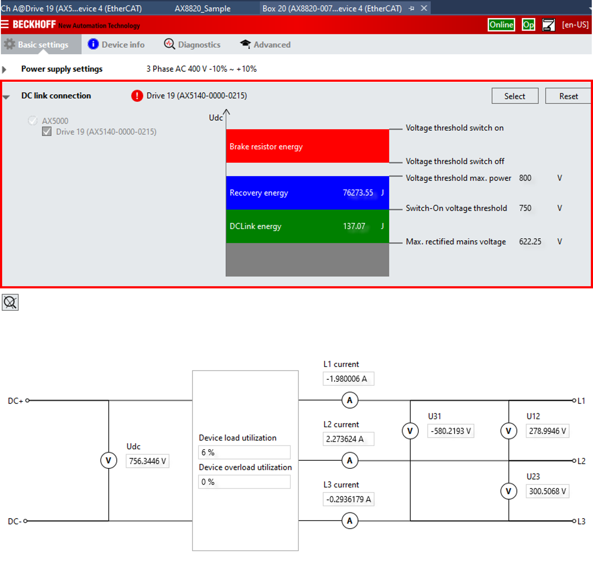 Inbetriebnahme des AX8820 13: