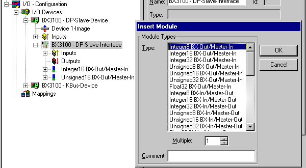 Variables Mapping - PROFIBUS-DP 1: