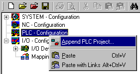 Einfügen eines PLC-Projektes 2: