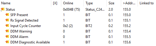 SFP-Diagnose im laufenden Betrieb (DDM) 2: