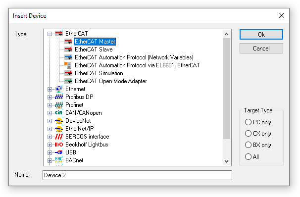 Konfiguration eines Ports als EtherCAT-Port 2:
