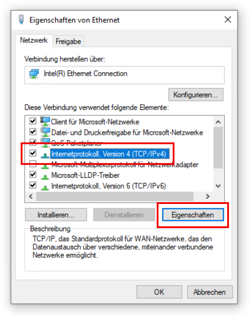 Ein dedizierter TCP/IP-Port 2: