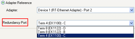 Einrichtung: Gerät EtherCAT mit Kabelredundanz 5: