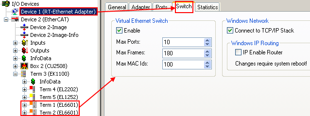 Einrichtung: Gerät Ethernet und TCP/IP Hinweise 4: