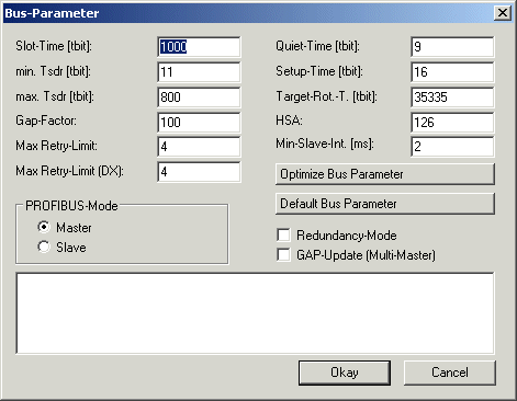 Dialog Bus-Parameter 1: