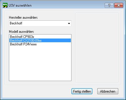 Konfiguration der integrierten 24V USV CX2100-0904 2: