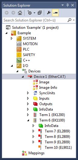 EtherCAT-Kabelredundanz konfigurieren. 2:
