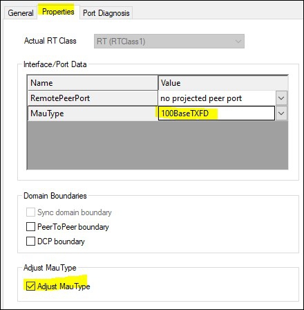 Datenübertragungsrate für PROFINET einstellen 4: