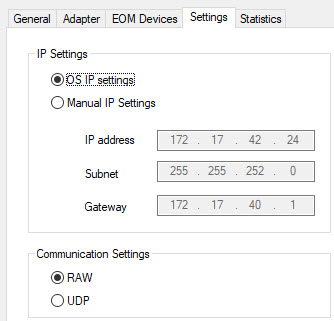 Settings 1: