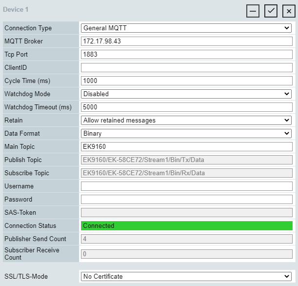 EK9160 unter TC3 als IoT MQTT Device konfigurieren 3: