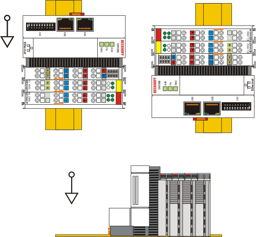 Tragschienenmontage - Buskoppler 3: