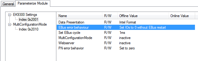 EBus Error Behaviour 1: