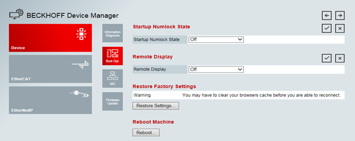 Konfiguration über die HTML-Seiten (Device Manager) des Buskopplers 2: