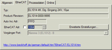 Konfiguration mit dem TwinCAT System Manager - Digitale Eingangs - und Ausgangsklemmen 3: