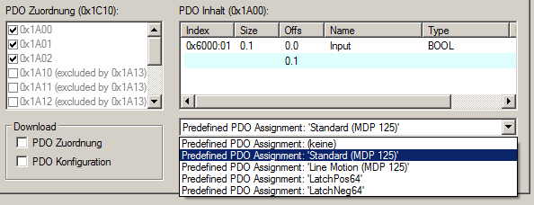 EL1252 - Predefined PDO Assignment 1: