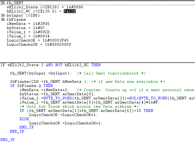 Anwendung des SENT Protokolls mit EL1262-0050 2: