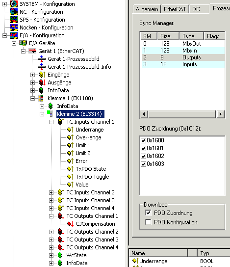 Verwendung EL33xx im TwinCAT System Manager 1: