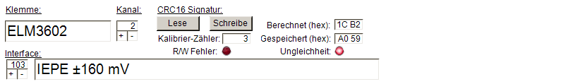 Beispielprogramm 9 (R/W Signatur der Kalibrierung) 1: