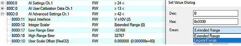 Integer Scaler (nur bei Verwendung von PDO SINT16) 2: