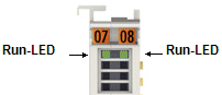 EL4712, EL4732 - LEDs und Anschlussbelegung 1: