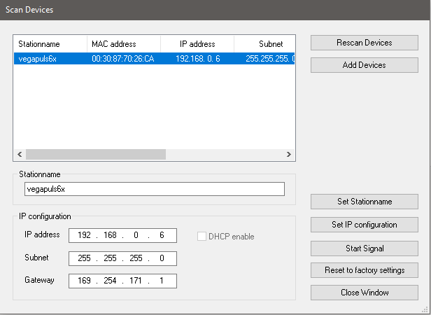 Button Scan PNIO Devices 2: