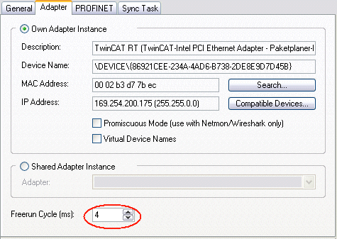 PROFINET-Device (EL6631-0010) Einbindung unter TwinCAT 2.11 15: