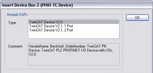 PROFINET-Device-Einbindung unter TwinCAT 2.11 8: