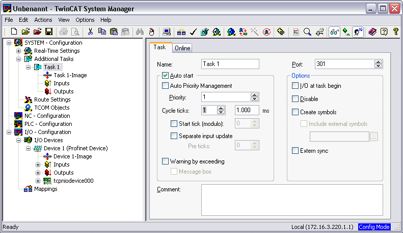 PROFINET-Device-Einbindung unter TwinCAT 2.10 8: