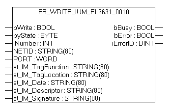 FUNCTION_BLOCK FB_Write_IuM_EL6631_0010 1: