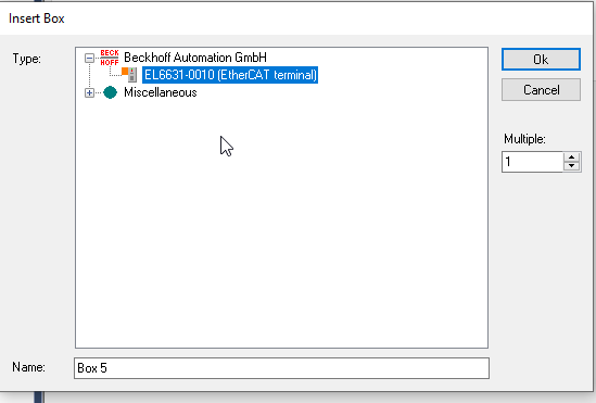 Einbindung über eine EL663x-0010 6: