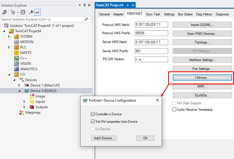 Anlegen eines I-Device 1: