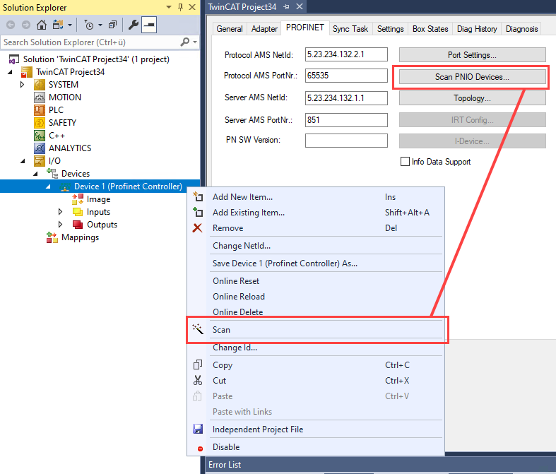 Anfügen über die Scan-Funktion 1: