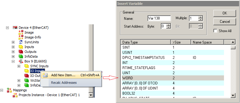 Selektives PDO-Mapping 11: