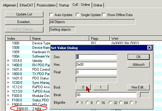 Umstellen der Interbus-Baudrate 1: