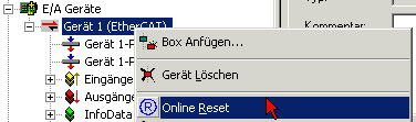 Reset eines Gerätes 1: