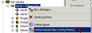 Reload eines EtherCAT Gerätes 2: