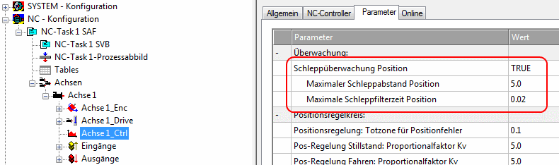 Konfiguration der wichtigsten Parameter - Auswahl der Bezugsgeschwindigkeit 6: