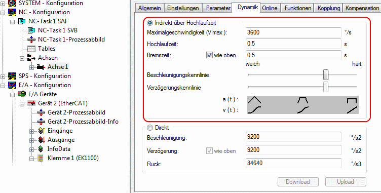 Konfiguration der wichtigsten Parameter - Auswahl der Bezugsgeschwindigkeit 10: